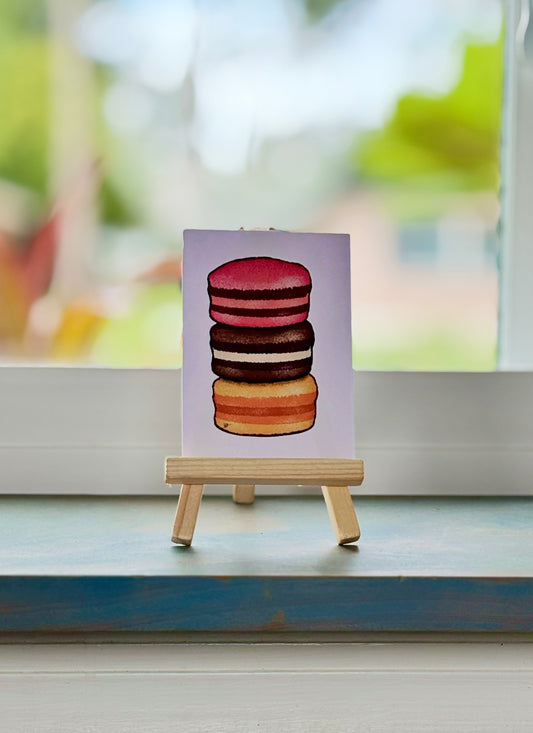 Macaron Stack Mini Art Card