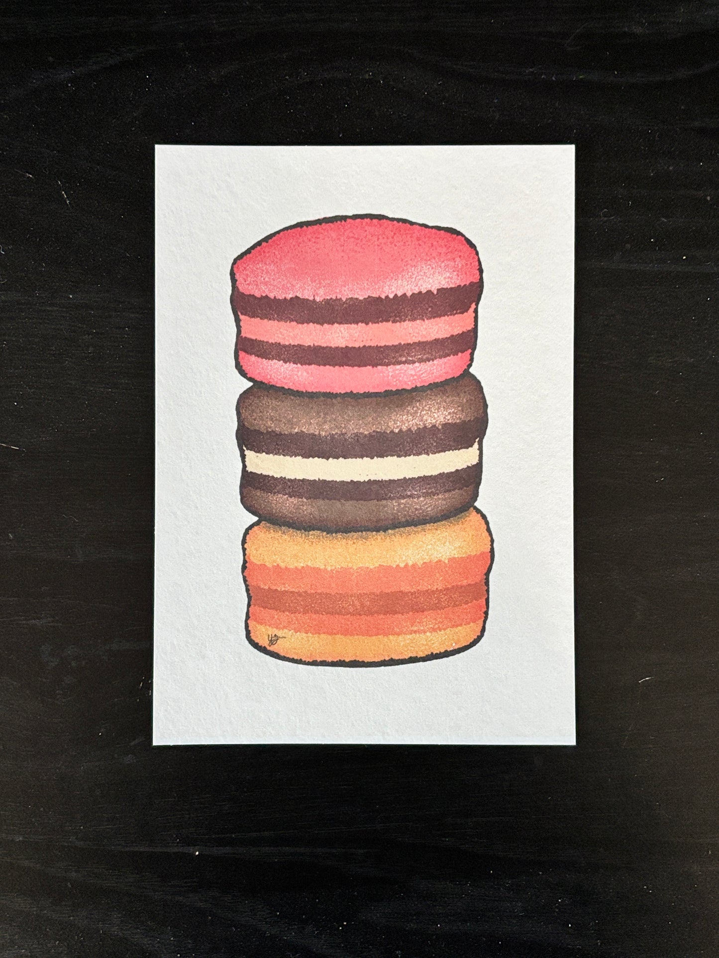 Macaron Stack Art Card