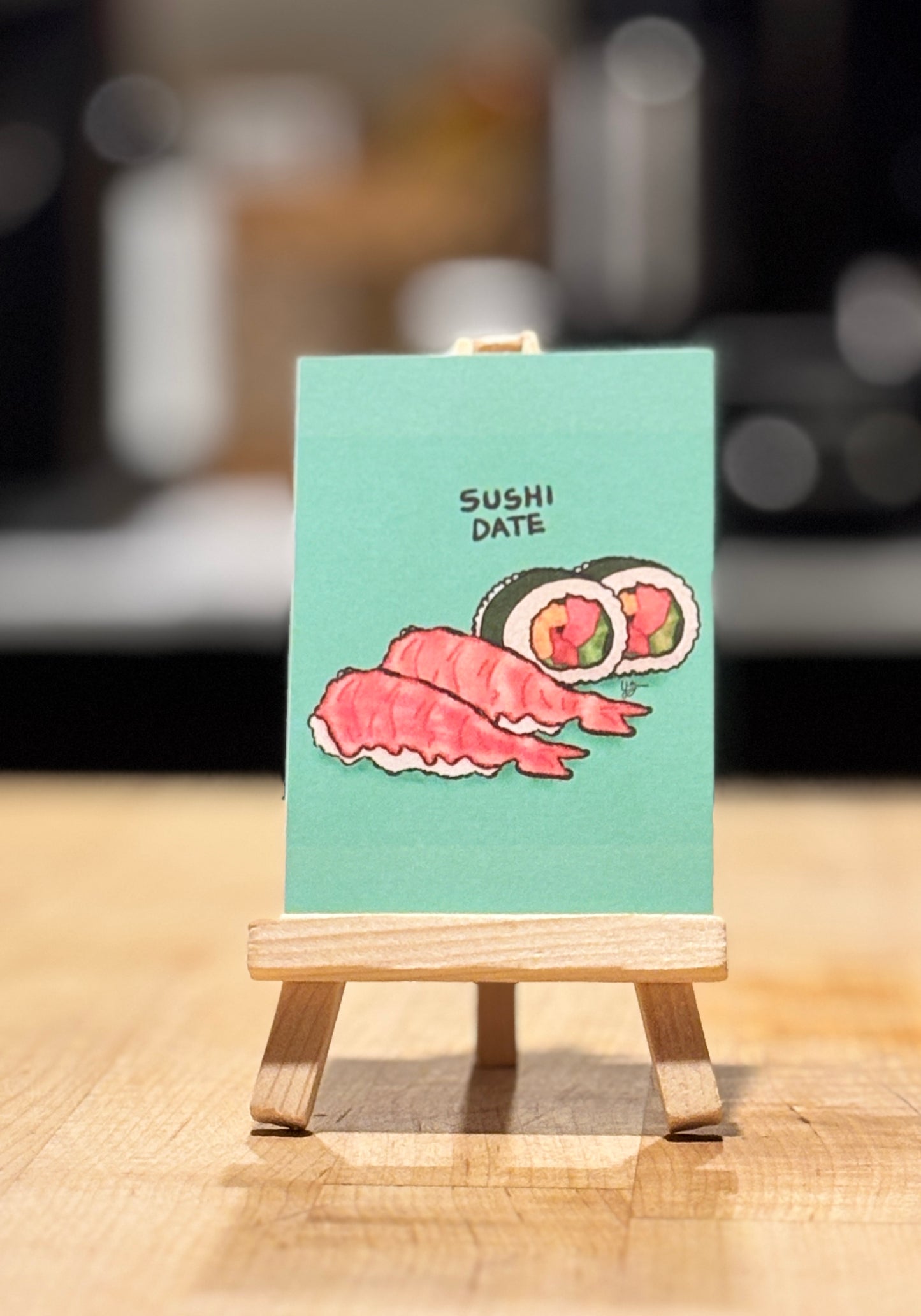 Sushi Date Mini Art Card