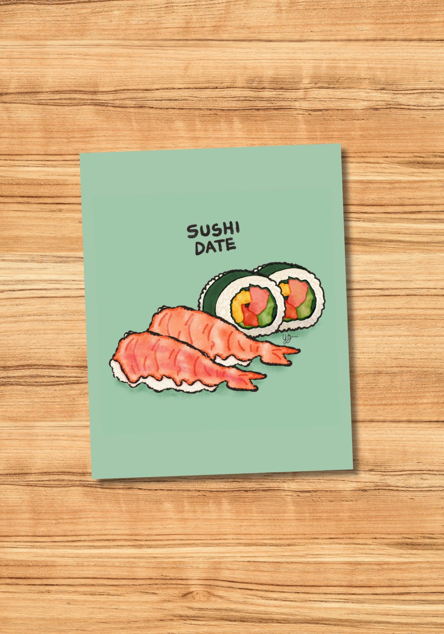 Sushi Date Mini Art Card